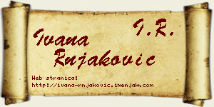 Ivana Rnjaković vizit kartica